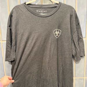 Ariat Men's Short Sleeve Crew Neck T-Shirt — Charcoal Gray
